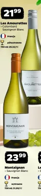Wino białe Montaignan Sauvignon Blanc wytrawne promocja w Netto