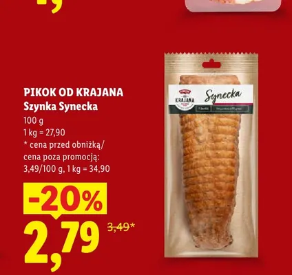Szynka Synecka Pikok od Krajana promocja w Lidl