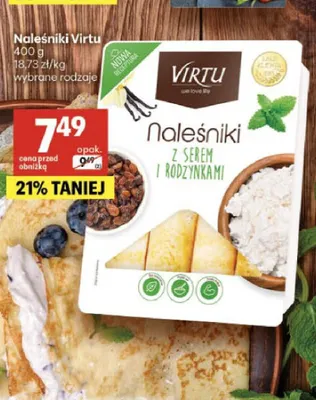 Naleśniki z serem i rodzynkami Virtu promocja w Delikatesy Centrum
