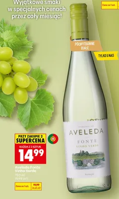 Wino Aveleda Fonte Vinho Verde półwytrawne białe promocja w Biedronka