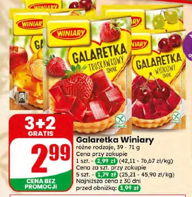 Galaretka Winiary truskawkowy smak promocja w Dino