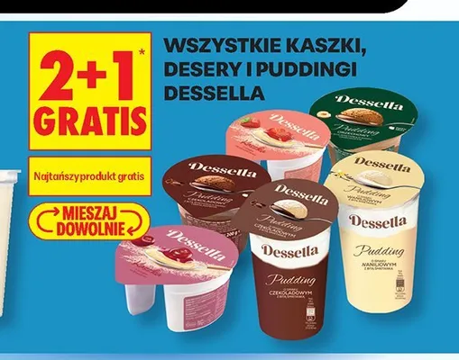 Pudding z bitą śmietaną Dessella czekoladowy promocja w Biedronka
