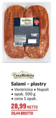 Salami - plastry Ventricina, Napoli promocja w Makro