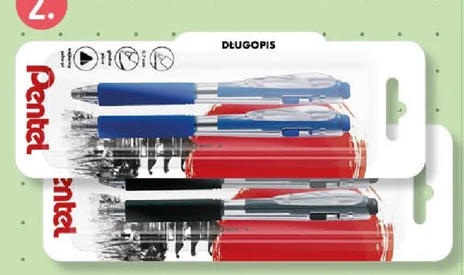 Długopis czarny Pentel 2-pak promocja w POLOmarket