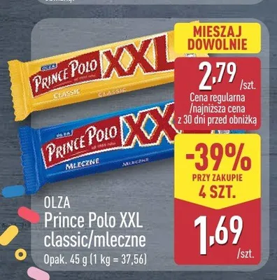 Prince Polo XXL classic OLZA promocja w Aldi