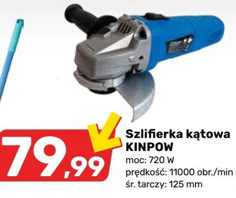 Szlifierka kątowa Kinpow promocja w Bricomarche