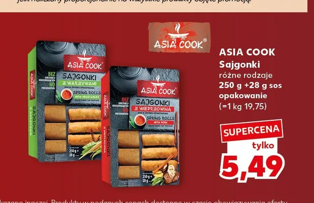 Sajgonki z warzywami Asia Cook promocja w Kaufland