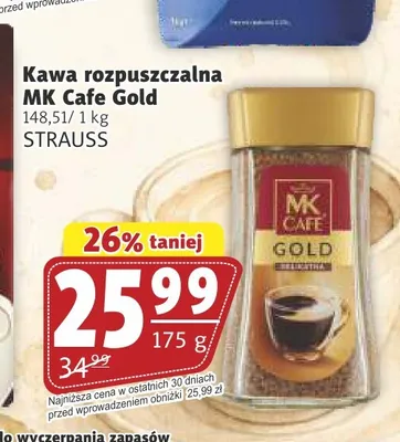 Kawa rozpuszczalna MK Cafe Gold promocja w Prim Market