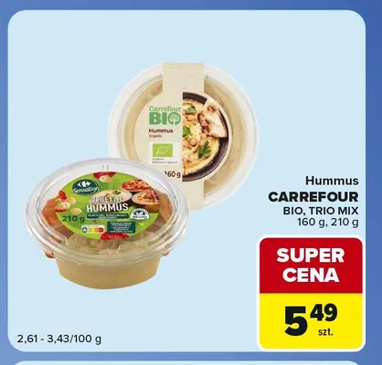 Hummus Carrefour Bio promocja w Carrefour Market