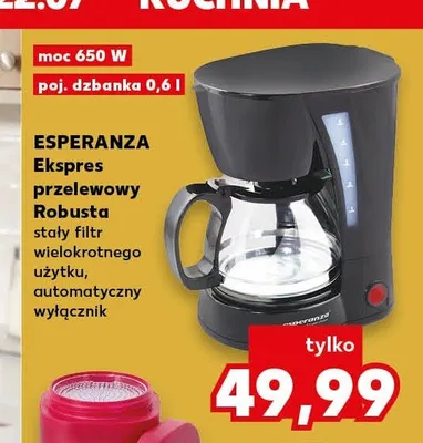 Ekspres przelewowy ESPERANZA Robusta promocja w Kaufland
