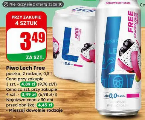 Piwo Free 2 rodzaje promocja w Dino
