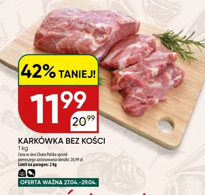 Karkówka bez kości promocja w Chata Polska