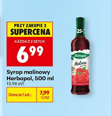 Syrop malinowy Herbapol promocja w Biedronka