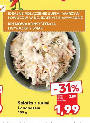 Sałatka z surimi i ananasem promocja w Kaufland