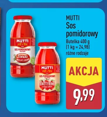 Sos pomidorowy Tondo Mutti promocja w Aldi