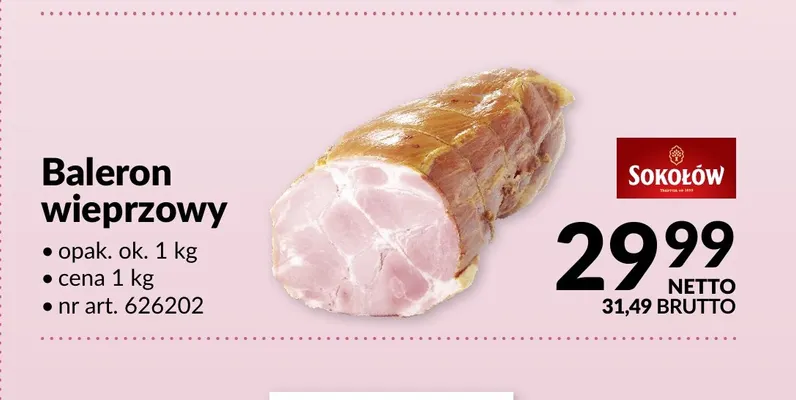Baleron wieprzowy Sokołów promocja w Makro