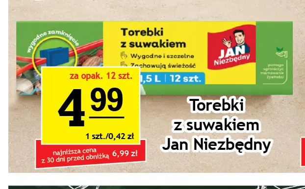 Torebki z suwakiem Jan Niezbędny promocja w Gram Market