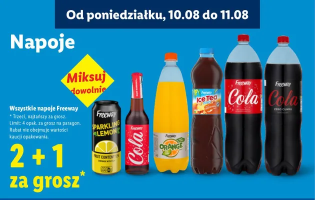 Napój gazowany Freeway Cola promocja w Lidl