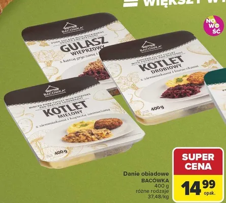 Kotlet drobiowy z ziemniakami i buraczkami Bacówka promocja w Carrefour