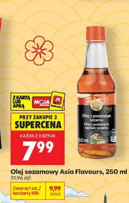 Olej sezamowy Asia Flavours promocja w Biedronka