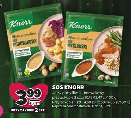 Sos Knorr różne rodzaje: myśliwski, tatarski, borówkowy promocja w Stokrotka