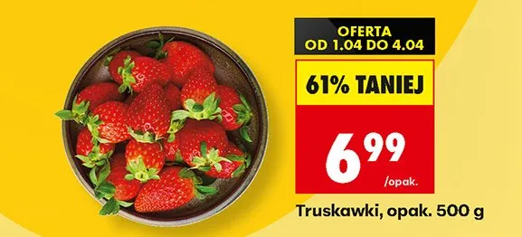 Truskawki 500 g promocja w Biedronka