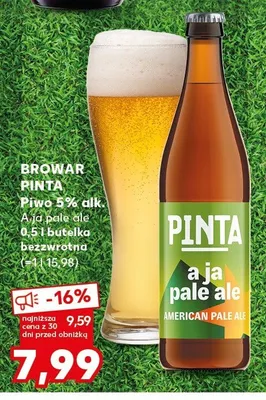 Piwo Pinta A Ja Pale Ale promocja w Kaufland