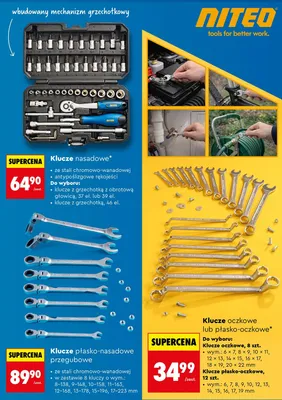 Klucze oczkowe lub płasko-oczkowe promocja w Biedronka