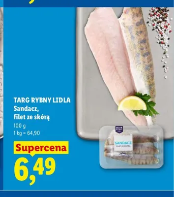 Sandacz filet ze skórą Targ Rybny Lidla promocja w Lidl