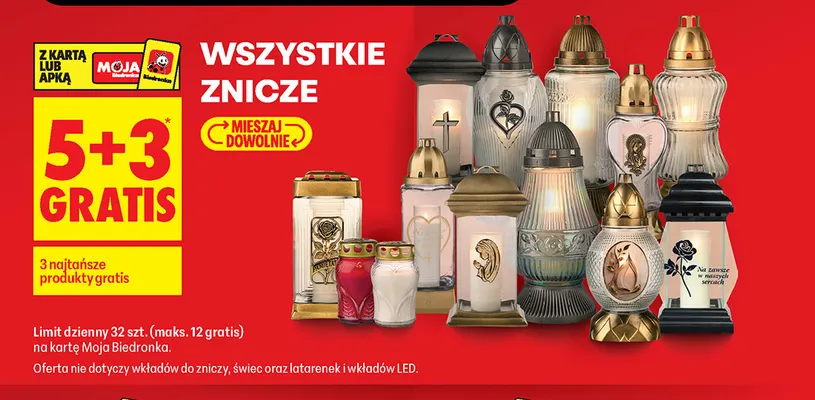 Znicze promocja w Biedronka
