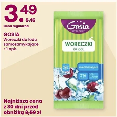 Woreczki do lodu samozamykające Gosia promocja w Frisco