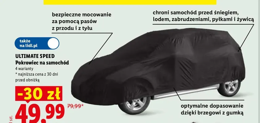 Pokrowiec na samochód Ultimate Speed promocja w Lidl