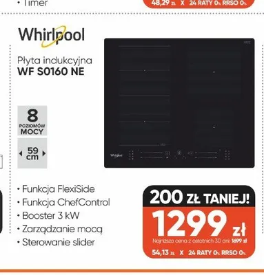 Płyta indukcyjna Whirlpool WF S0160 NE promocja w Max Elektro