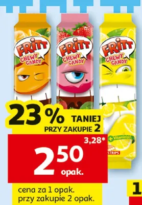 Guma rozpuszczalna Fritt o smaku cytrynowym promocja w Auchan