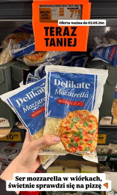 Ser mozzarella, wiórki promocja w Biedronka