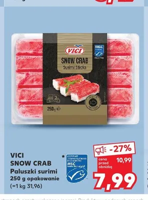 Paluszki surimi Snow Crab Vici promocja w Kaufland