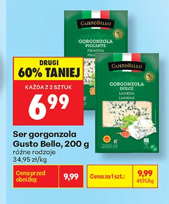 Ser gorgonzola dolce Gusto Bello promocja w Biedronka