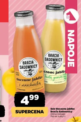 Sok tłoczone jabłko imbir Bracia sadownicy promocja w Netto