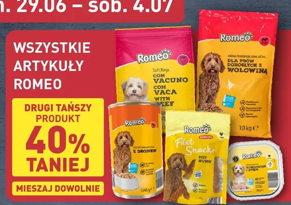 Przysmaki dla psa Romeo Filet Snacks z kurczakiem promocja w Aldi