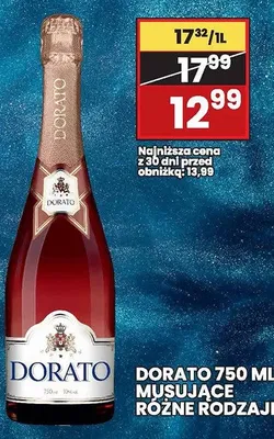 Wino musujące DORATO 750 ML czerwone promocja w Wafelek