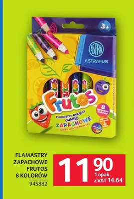 Flamastry zapachowe Frutos 8 kolorów Astra promocja w Selgros