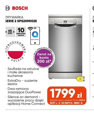 Zmywarka Serie 2 SPS2HMI02E Bosch promocja w Max Elektro