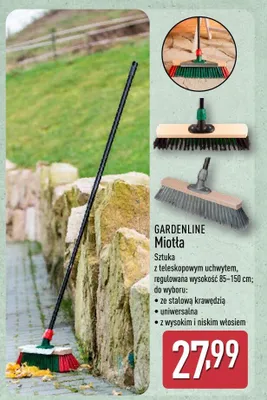 Miotła, 3 rodzaje Gardenline promocja w Aldi