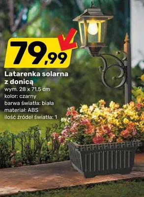 Lataranka solarna z donicą promocja w Bricomarche