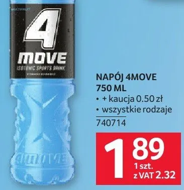 Napój 4Move wszystkie rodzaje promocja w Selgros