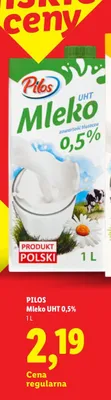 Mleko UHT Pilos 0,5% promocja w Lidl