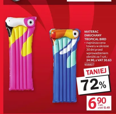 Materac dmuchany Tropical Bird promocja w Selgros