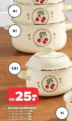Garnek emaliowany Florina ø22cm promocja w Netto