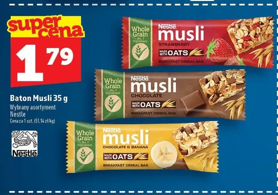 Baton Musli Nestle Strawberry promocja w TOPAZ