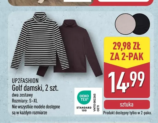 Golf damski 2-pak UP2FASHION promocja w Aldi